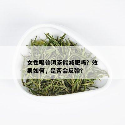 女性喝普洱茶能减肥吗？效果如何，是否会反弹？