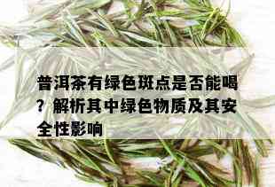 普洱茶有绿色斑点是否能喝？解析其中绿色物质及其安全性影响