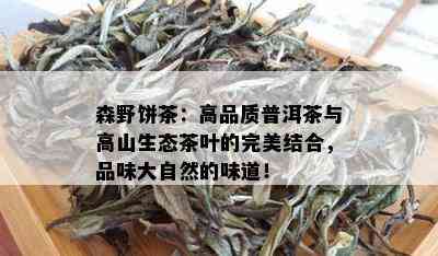 森野饼茶：高品质普洱茶与高山生态茶叶的完美结合，品味大自然的味道！