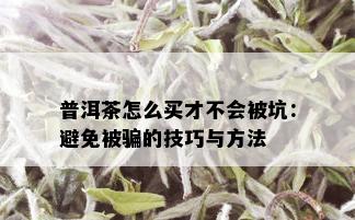 普洱茶怎么买才不会被坑：避免被骗的技巧与方法