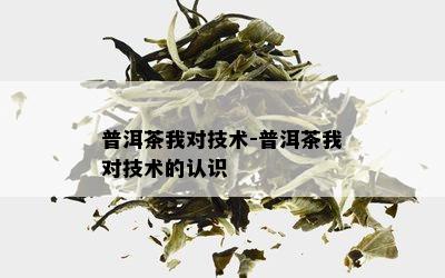 普洱茶我对技术-普洱茶我对技术的认识