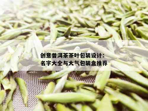 创意普洱茶茶叶包装设计：名字大全与大气包装盒推荐