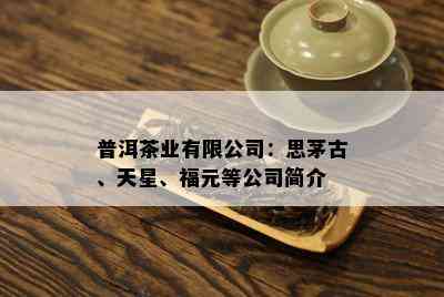 普洱茶业有限公司：思茅古、天星、福元等公司简介