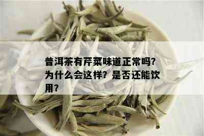 普洱茶有芹菜味道正常吗？为什么会这样？是否还能饮用？