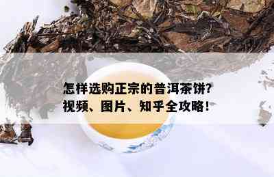 怎样选购正宗的普洱茶饼？视频、图片、知乎全攻略！