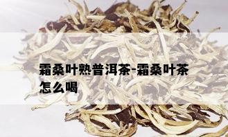 霜桑叶熟普洱茶-霜桑叶茶怎么喝