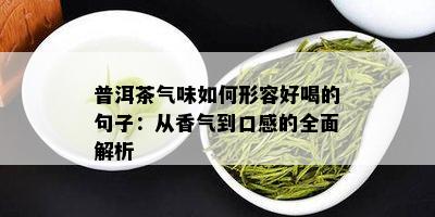 普洱茶气味如何形容好喝的句子：从香气到口感的全面解析