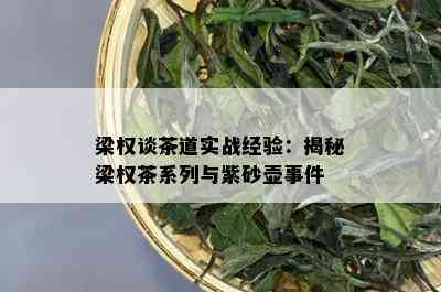 梁权谈茶道实战经验：揭秘梁权茶系列与紫砂壶事件