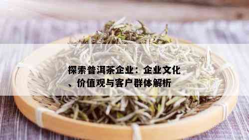 探索普洱茶企业：企业文化、价值观与客户群体解析