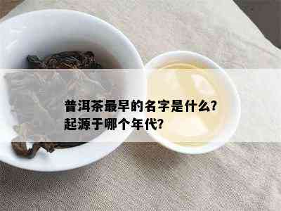 普洱茶最早的名字是什么？起源于哪个年代？