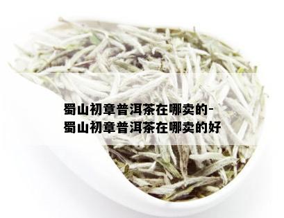 蜀山初章普洱茶在哪卖的-蜀山初章普洱茶在哪卖的好