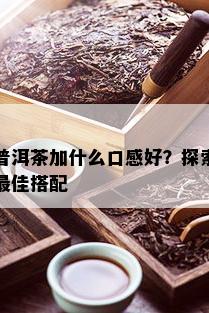 普洱茶加什么口感好？探索更佳搭配