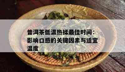 普洱茶低温热揉更佳时间：影响口感的关键因素与适宜温度