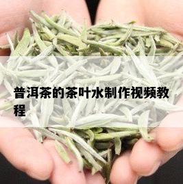 普洱茶的茶叶水制作视频教程