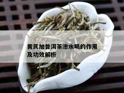 黄芪加普洱茶泡水喝的作用及功效解析