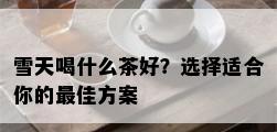 雪天喝什么茶好？选择适合你的更佳方案