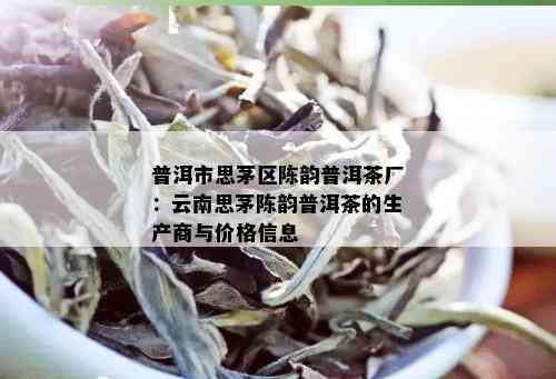 普洱市思茅区陈韵普洱茶厂：云南思茅陈韵普洱茶的生产商与价格信息