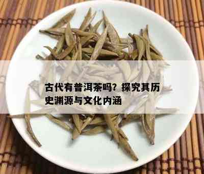 古代有普洱茶吗？探究其历史渊源与文化内涵