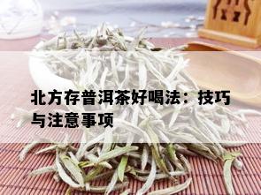 北方存普洱茶好喝法：技巧与注意事项