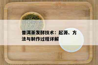 普洱茶发酵技术：起源、方法与制作过程详解