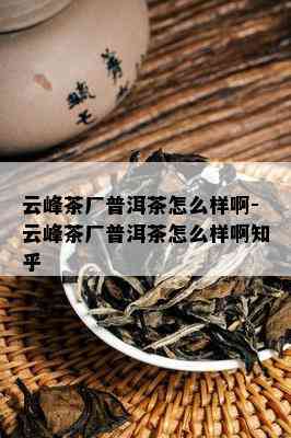 云峰茶厂普洱茶怎么样啊-云峰茶厂普洱茶怎么样啊知乎