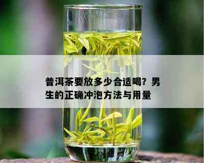 普洱茶要放多少合适喝？男生的正确冲泡方法与用量