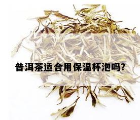 普洱茶适合用保温杯泡吗？