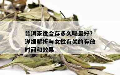 普洱茶适合存多久喝更好？详细解析与女性有关的存放时间和效果