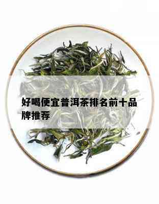 好喝便宜普洱茶排名前十品牌推荐