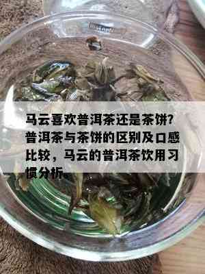 马云喜欢普洱茶还是茶饼？普洱茶与茶饼的区别及口感比较，马云的普洱茶饮用习惯分析。