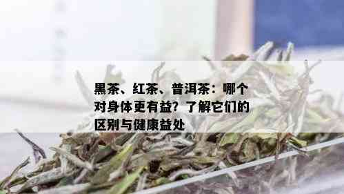 黑茶、红茶、普洱茶：哪个对身体更有益？了解它们的区别与健康益处