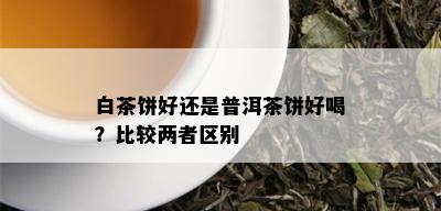 白茶饼好还是普洱茶饼好喝？比较两者区别