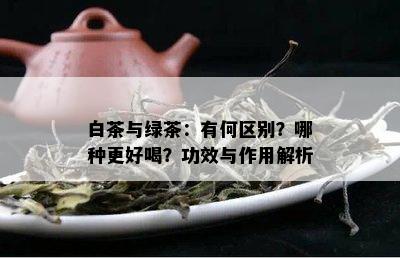 白茶与绿茶：有何区别？哪种更好喝？功效与作用解析