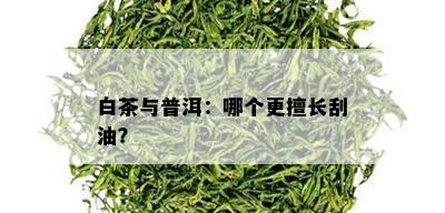 白茶与普洱：哪个更擅长刮油？