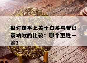 探讨知乎上关于白茶与普洱茶功效的比较：哪个更胜一筹？