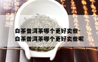 白茶普洱茶哪个更好卖些-白茶普洱茶哪个更好卖些呢