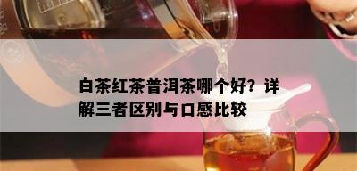 白茶红茶普洱茶哪个好？详解三者区别与口感比较