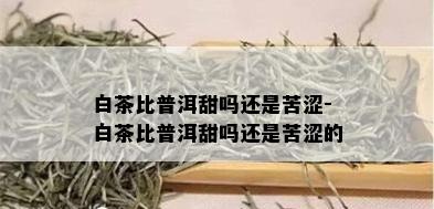 白茶比普洱甜吗还是苦涩-白茶比普洱甜吗还是苦涩的