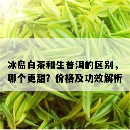 冰岛白茶和生普洱的区别，哪个更甜？价格及功效解析