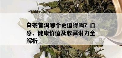 白茶普洱哪个更值得喝？口感、健康价值及收藏潜力全解析