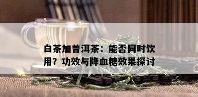 白茶加普洱茶：能否同时饮用？功效与降血糖效果探讨