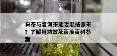 白茶与普洱茶能否混搭煮茶？了解其功效及百度百科答案