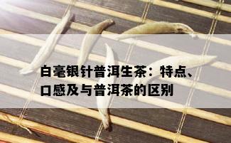 白毫银针普洱生茶：特点、口感及与普洱茶的区别