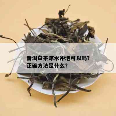 普洱白茶凉水冲泡可以吗？正确方法是什么？