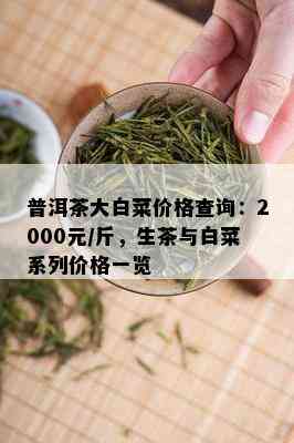 普洱茶大白菜价格查询：2000元/斤，生茶与白菜系列价格一览