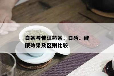 白茶与普洱熟茶：口感、健康效果及区别比较