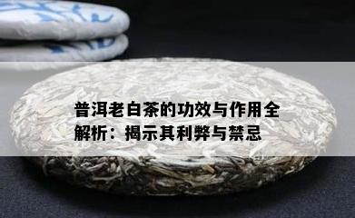 普洱老白茶的功效与作用全解析：揭示其利弊与禁忌