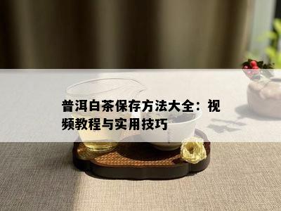 普洱白茶保存方法大全：视频教程与实用技巧