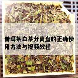 普洱茶白茶分离盘的正确使用方法与视频教程