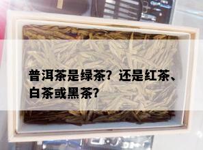 普洱茶是绿茶？还是红茶、白茶或黑茶？